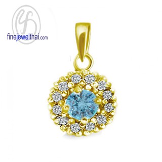 Finejewelthai-จี้โทพาซ-โทพาซ-จี้พลอย-พลอยประจำเดือนเกิด-Topaz-Pendant-Birthstone-P1081tp00e