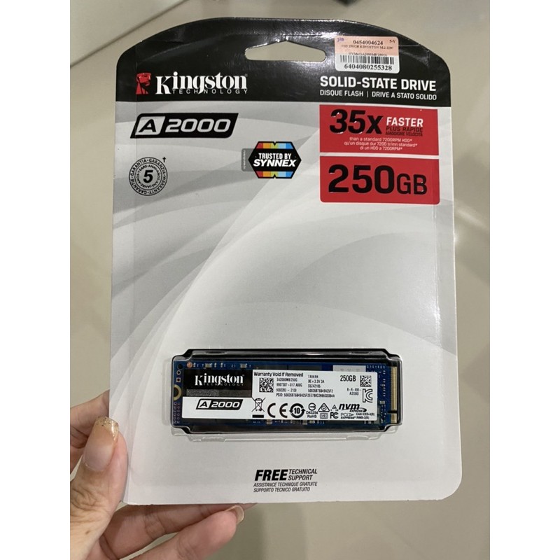 มือ 1 - Kingston A2000 250 GB SSD M.2 PCIe (SA2000M8/250G) NVMe ประกัน ...