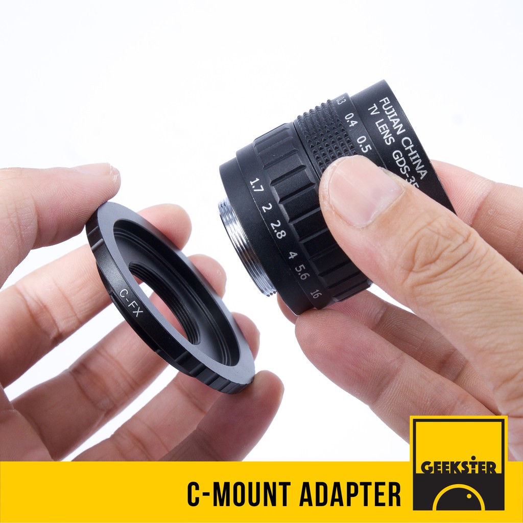 รูปภาพสินค้าแรกของเมาท์แปลงเลนส์มือหมุน Fujian / Wesley / C Mount Adapter ( C-FX / C-NEX / C-m43 / C-EOS M / C-N1 Lens Adapter )