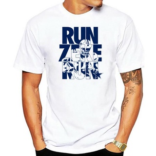 เสื้อยืด พิมพ์ลายฟุตบอล Run Zeke Run Cowboys สีเทา สําหรับผู้ชาย ไซซ์ S-3XL (1)สามารถปรับแต่งได้