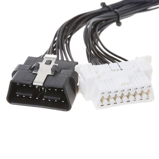 ภาพหน้าปกสินค้า16 pin OBD2 OBD 2 OBDii Splitter Extension Cable one Male to Two Female Y Cable ที่เกี่ยวข้อง
