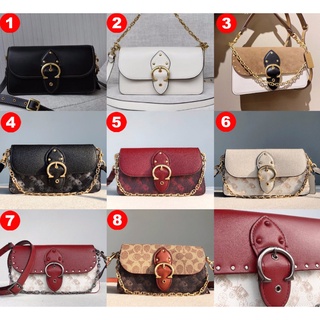 Coach 4763 4761 6910 4760 C0831 Beat Crossbody Clutch Rivets Horse &amp; Carriage Women กระเป๋าสะพายไหล่