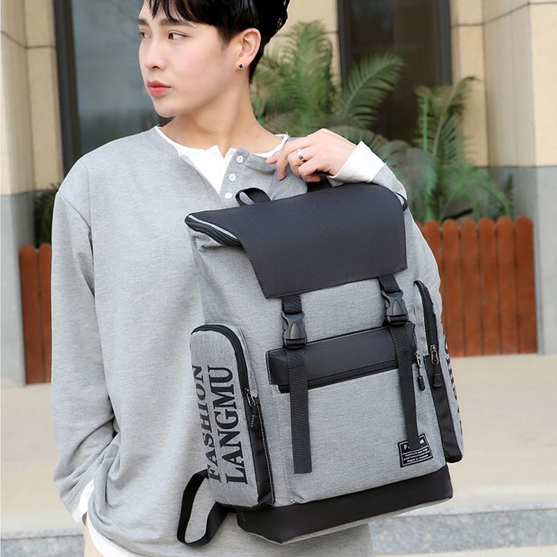 ภาพหน้าปกสินค้า2023 Backpack กระเป๋าเป้ สะพายหลัง ใบใหญ่บิ๊กบึ้ม แฟชั่นเกาหลี จุของได้เยอะ อินเทรนด์กันฝนได้ จากร้าน roden.yoko บน Shopee