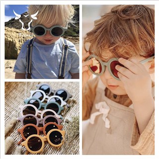 สินค้า 【อินเตอร์เฟซโลหะ】แว่นตาเด็กกลมใหม่แฟชั่นมาก, UV400 ป้องกันรังสียูวี 100%