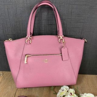 🎀 (สด-ผ่อน) A กระเป๋า 58874 Prairie Polished Pebble Leather Satchel สีชมพู ขนาด 13 1/2"