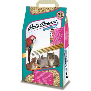 สินค้า Pet\'s Dream ทรายไม้สน สำหรับสัตว์เลี้ยง ดูดซับเก็บกลิ่นดีเยี่ยม 7L