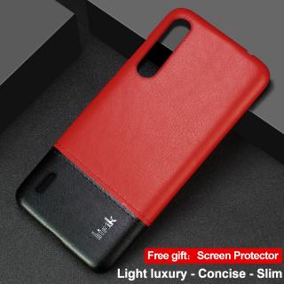 Imak Fashion Patchwork Casing Xiaomi Mi CC9 Shockproof Cover Xiomi Mi CC9mt Meitu Edition PU Leather Hard PC Back Case