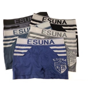 ESUNA ชุด 5 ตัว กางเกงในบ๊อกเซอร์ชาย ผ้านิ่มสวมใส่สบาย ไม่รัด ไม่อึดอัด ระบายอากาศได้ดี รุ่น C356