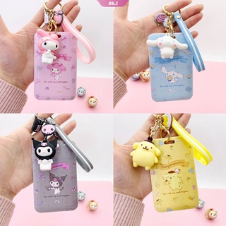 กระเป๋าใส่เหรียญ ลายการ์ตูนอนิเมะ Sanrios Kawaii Cinnamoroll Kuromi My Melody Purin Dog Cat Bus เหมาะกับนักเรียน สําหรับเด็กผู้หญิง