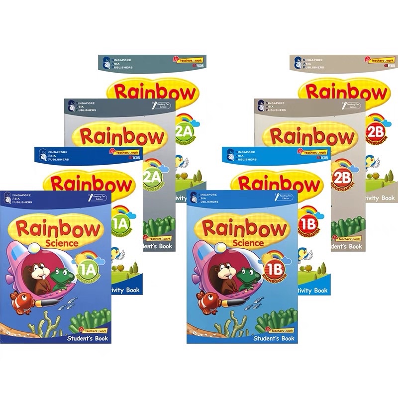 Singapore SAP Rainbow English/Sicence/Math ,K1+K2,สมุดแบบฝึกหัด ...