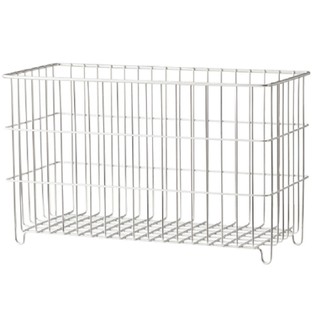 MUJI ตะกร้า มูจิ ทำจากลวดสแตนเลส 18-8  ขนาด 30 x 13 x 18 เซนติเมตร/ MUJI Stainless Steel Wire Rack - 18-8 Stainless Stee