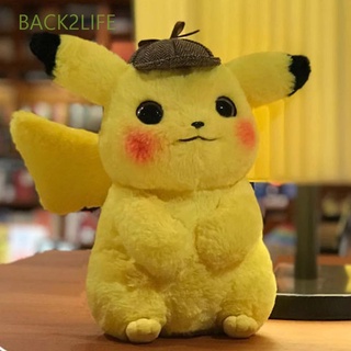 BACK2LIFE Hobbies Pikachu Plush Toys Birthday Gifts Stuffed Toys Detective Pikachu Christmas Anime Cute 28cm Anime Dolls for Kids Pokemon Plush Toys/Multicolor