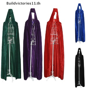 Buildvictories11 เสื้อคลุมคอสเพลย์ มีฮู้ด ผ้ากํามะหยี่ สําหรับผู้ใหญ่ ทุกเพศ ทุกวัย