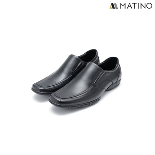 สินค้า MATINO SHOES รองเท้าชายคัมชูหนังแท้ รุ่น MC/S 4406 - BLACK