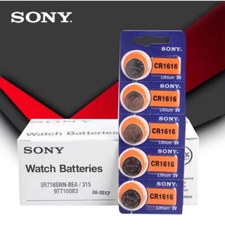 ของแท้ CR1616 ถ่านกระดุม Sony รุ่น CR1616 3V Lithium Battery พร้อมส่ง (1 Pack มี 5 pcs)