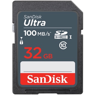 สินค้า SanDisk Ultra SD Card 32GB SDHC Class10 Speed 100MB/s (SDSDUNR-032G-GN3IN) เมมโมรี่การ์ด สำหรับ SDCARD กล้องมิลเลอร์เลส DSLR Mirrorless ประกัน 7ปี