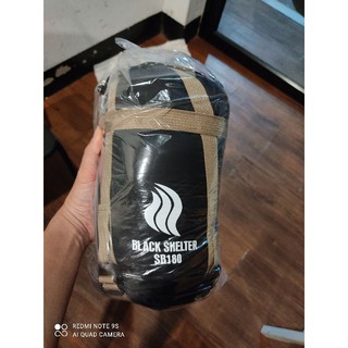 Black Shelter Ultralight Sleeping Bag พร้อมส่งจากไทย ของแท้นอนสบายนุ่มมาก ลดราคาสุดๆ  จาก 650เหลือ 520