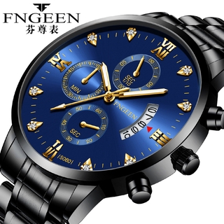Fngeen 5080 นาฬิกาข้อมือควอตซ์ แฟชั่นสำหรับผู้ชาย
