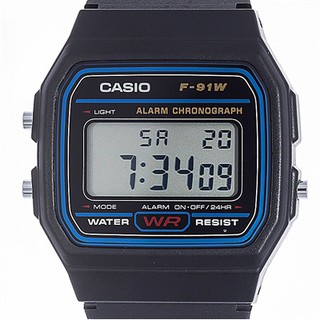 ภาพขนาดย่อของภาพหน้าปกสินค้า(ลดราคา) นาฬิกา นาฬิกาแฟชั่น CASIO นาฬิกาข้อมือผู้ชาย สายเรซิ่น รุ่น F-91W-Black SK-1140 จากร้าน smartwatch9880 บน Shopee