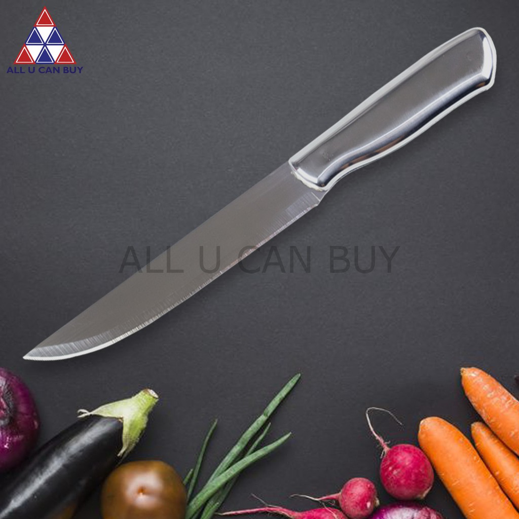 all-u-can-buy-มีด-มีดสแตนเลส-มีหั่น-มีดแล่เนื้อ-มีสแตนเลสสีเงิน