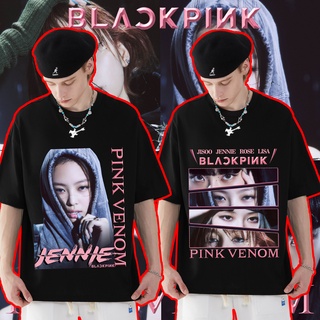 【ใหม่】เสื้อยืดพิมพ์ลายแฟชั่น เสื้อยืดผ้าฝ้ายCOTTON เสื้อ blackpink album pink venom เสื้อผ้าแฟชั่น Rosé Jennie เสื้อยืดส