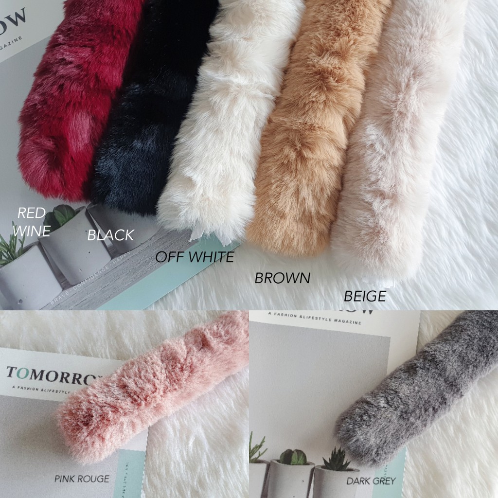 สายหุ้มหูกระเป๋าขนเฟอร์-รุ่นซิป-handle-fur-strap-หูจับขนเฟอร์-หุ้มหูกระเป๋า-สายขนเฟอร์