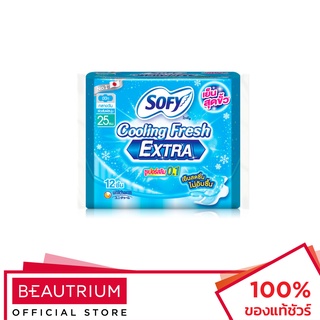 SOFY Cooling Fresh Extra Day Super Slim 0.1 25cm Wing ผ้าอนามัย 12pcs