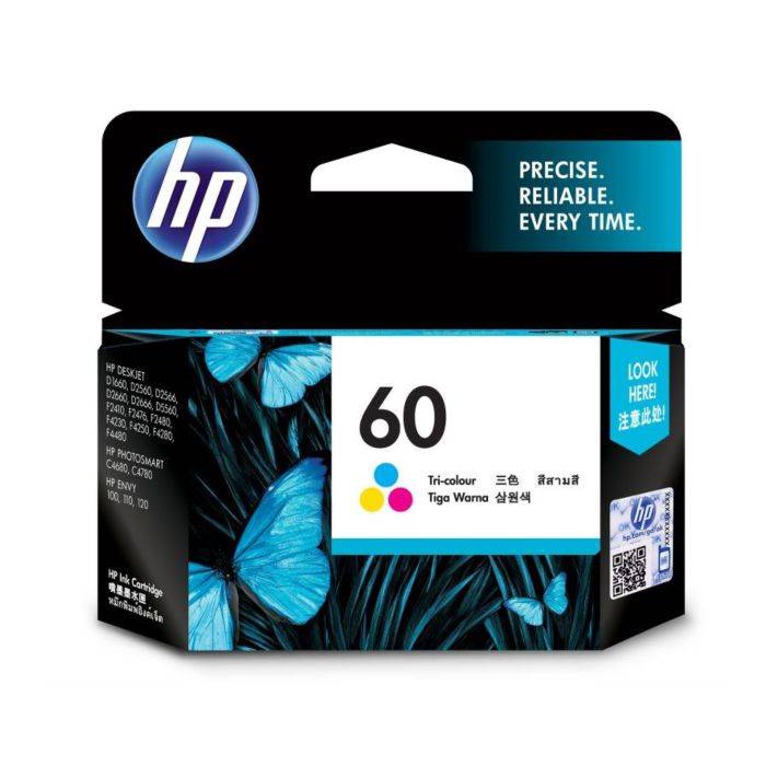 HP 60 Tri-Color CC643W ตลับหมึกอิงค์เจ็ท 3 สี ของแท้ Tri-Color Inkjet ...