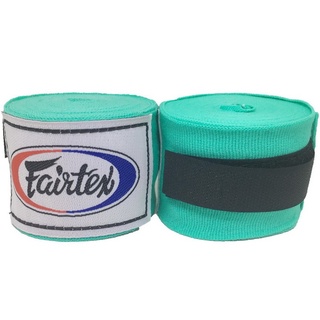 แฟร์เท็กซ์ ผ้าพันมือต่อยมวย ผ้าพันมือมวย มวยไทย ชกมวย คอตตอน เขียวมิ้นต์  Fairtex Muay Thai Hand Wraps Boxing Gloves