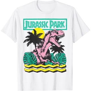 เสื้อยืด พิมพ์ลายกราฟิก Jurassic Park สไตล์วินเทจเรโทร