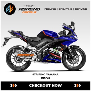 สติกเกอร์ตกแต่งรถจักรยานยนต์ Yamaha R15 V3 Rnf Withu R15 V3