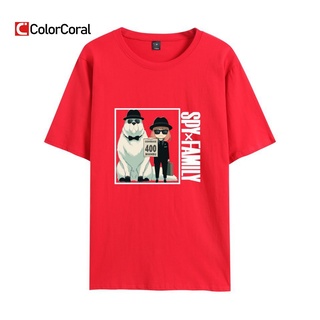 Colorcoral Spy X Family Anya Forger เสื้อยืดลําลอง แขนสั้น ผ้าฝ้าย คอกลม พิมพ์ลายคอสเพลย์ แฟชั่นฤดูร้อน สําหรับผู้ชาย ผู