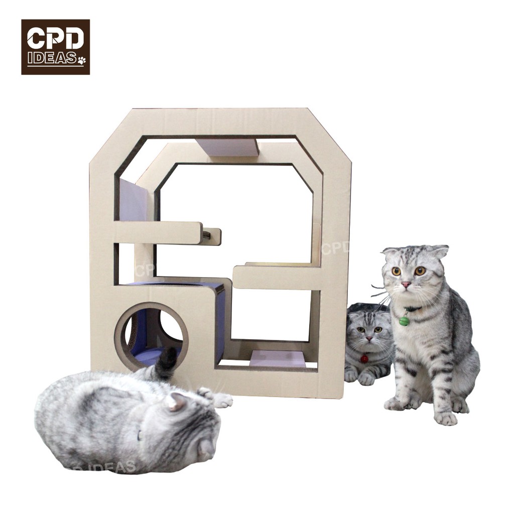 คอนโดแมว-ของเล่นแมว-ที่ลับเล็บแมว-บ้านแมว-floor-4-cat-condo-รุ่น-คอนโดแมว-4-ชั้น