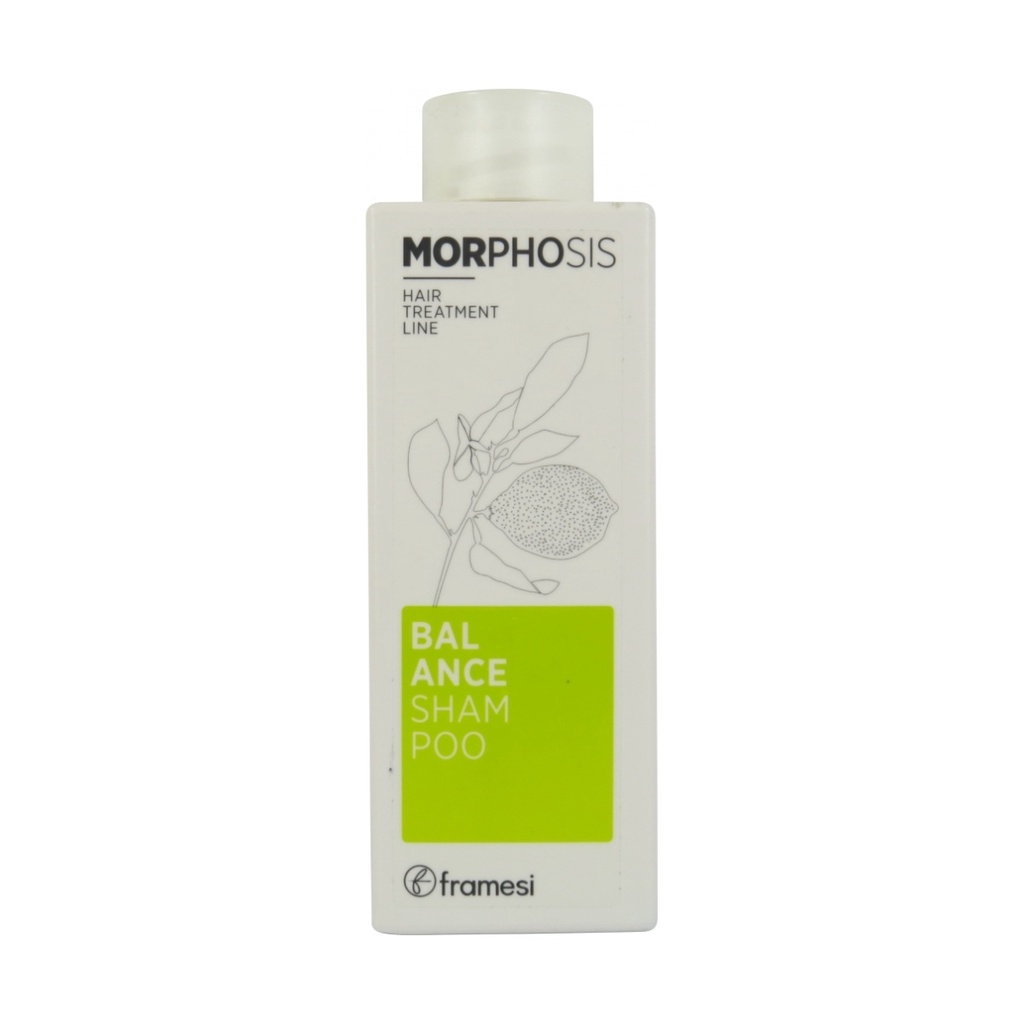 framesi-morphosis-balance-shampoo-250ml-แชมพูสำหรับผมมัน-ขจัดน้ำมันส่วนเกิน-ลดอาการคันและระคายเคืองของหนังศรีษะ-ด้วยสารส
