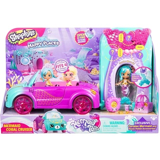 Happy Places Shopkins Mermaid Convertible, Coral Cruiser Toy ของเล่นปะการังนางเงือก Shopkins แปลงร่างได้