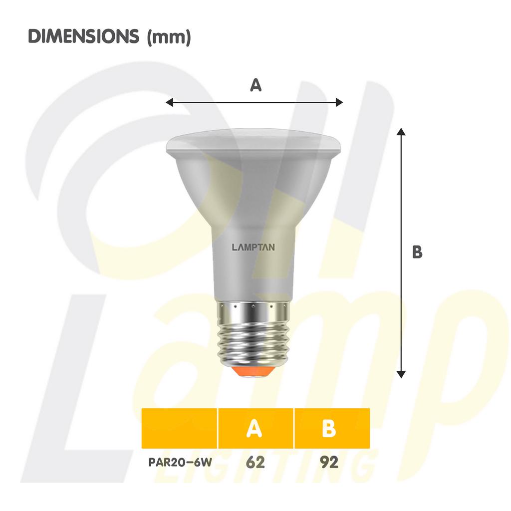 lamptan-หลอด-led-par38-18w-และ-par20-6w-รุ่น-beam-ip65-ชนิดกันน้ำ-ขั้ว-e27-แสงส้ม-2700-หลอดพาร์-par-แลมตันแท้-มีประกัน