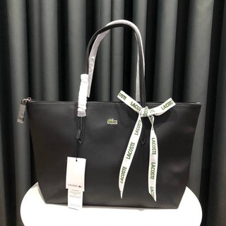 แท้💯 outlet Lacoste Classic Tote Bag กระเป๋าสะพายทรงช้อปปิ้งหลากสี