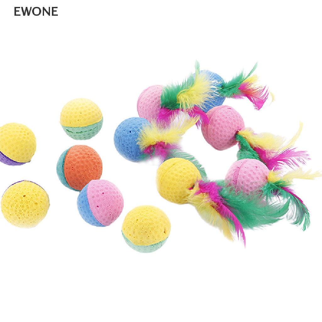ewone-ของเล่นลูกบอลยาง-แบบยืดหยุ่น-สําหรับแมว