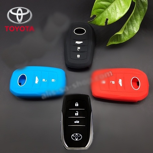 ปลอกซิลิโคน-หุ้มกุญแจรีโมทรถยนต์-toyota-hilux-revo-smart-key-กุญแจอัจฉริยะ-3-ปุ่ม