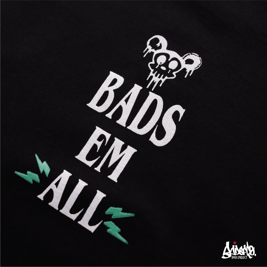 just-say-bad-เสื้อยืดลาย-แนวสตรีท-รุ่น-bads-cut-em-all-ดำ-ลิขสิทธิ์แท้-แขนสั้น-เสื้อยืดชาย-หญิง-ts