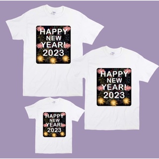 NEW YEAR FAMILY T-SHIRT 2023 YEAR OF THE RABBIT TRENDY COTTON QUALITY PRINTS SOLD PER PIECEเสื้อยืด