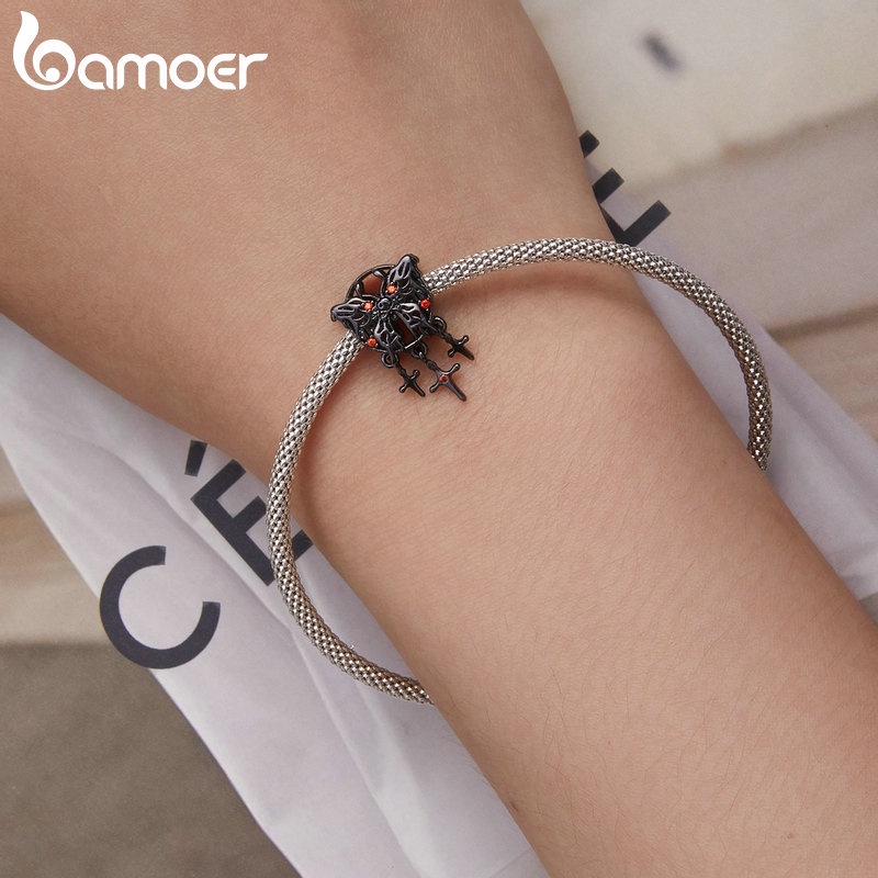 bamoer-ลูกปัดเงิน-925-รูปสัญลักษณ์เซลติก-สไตล์โกธิค-สําหรับแขวนสร้อยคอ-สร้อยข้อมือ-เครื่องประดับฮาโลวีน-diy