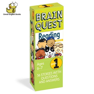 พร้อมส่ง *ลิขสิทธิ์แท้* Brain Quest 1st Grade Reading กล่องเขียว Q&A Cards: 56 Questions and Answers to Challenge the Mind. Curriculum-based! Teacher-approved! (Brain Quest Decks) Cards