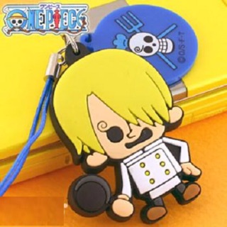 แท้ 100% จากญี่ปุ่น พวงกุญแจ สายเชือก วันพีช One Piece x PansonWorks Rubber Cell Phone Charm 2nd Edition (Sanji A)i