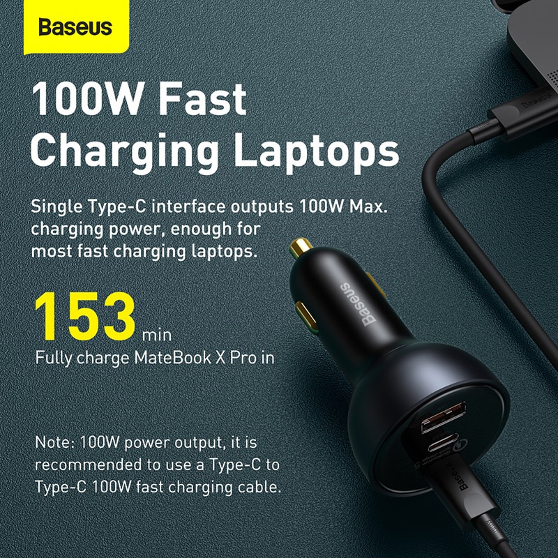 baseus-ที่ชาร์จในรถยนต์-160w-5-0-qc-4-0-3-0-type-c-pd-ชาร์จเร็ว-สําหรับ-iphone-xiaomi-samsung-macbook-pro-แล็ปท็อป