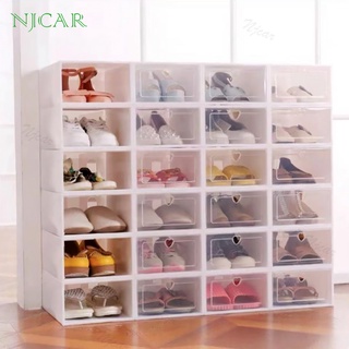 สินค้า NJCAR1 H502 H503 กล่องรองเท้าฝาแข็ง รูปหัวใจ ฝาเปิดปิดได้ ขนาดใหญ่ 33ซม. พับเก็บได้ ต่อได้หลายชั้น มี 4สี