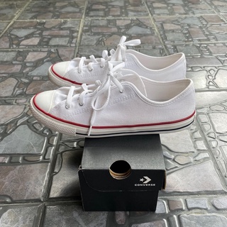 รองเท้า Converse รองเท้าผ้าใบผู้หญิง All Star Dainty Ox สีขาว แท้ 7 US = 38 EUR = 24 CM