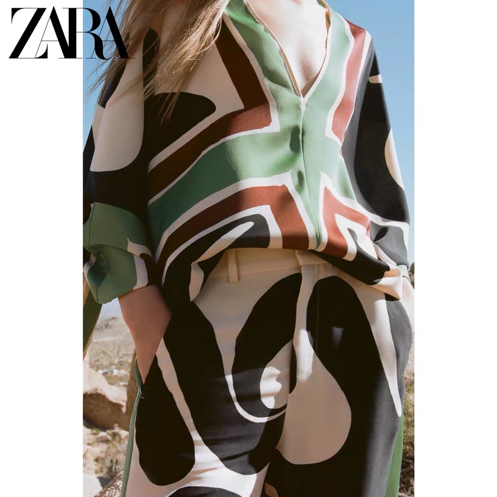 zara-เสื้อเชิ้ต-พิมพ์ลายโบว์-แฟชั่นฤดูร้อน-สําหรับผู้หญิง