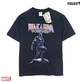 เสื้อยืดผ้าฝ้ายพิมพ์ลายขายดี เสื้อยืดการ์ตูน ลาย มาร์เวล Black Panther ลิขสิทธ์แท้ MARVEL COMICS  T-SHIRTS (