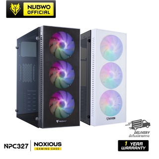 สินค้า [ของแท้][สินค้าประกันศูนย์ 1 ปี] Nubwo NOXIOUS NPC327 COMPUTER GAMING CASE มีให้เลือก 2 สี Black/White ฟรีพัดลมเคส 3 ตัว
